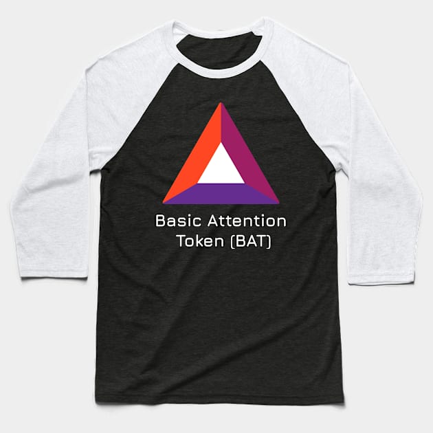 Basic Attention Token Coin Cryptocurrency BAT crypto Baseball T-Shirt by J0k3rx3